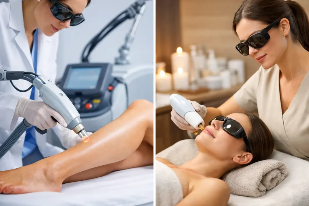 Laser medico vs centro estetico: differenze