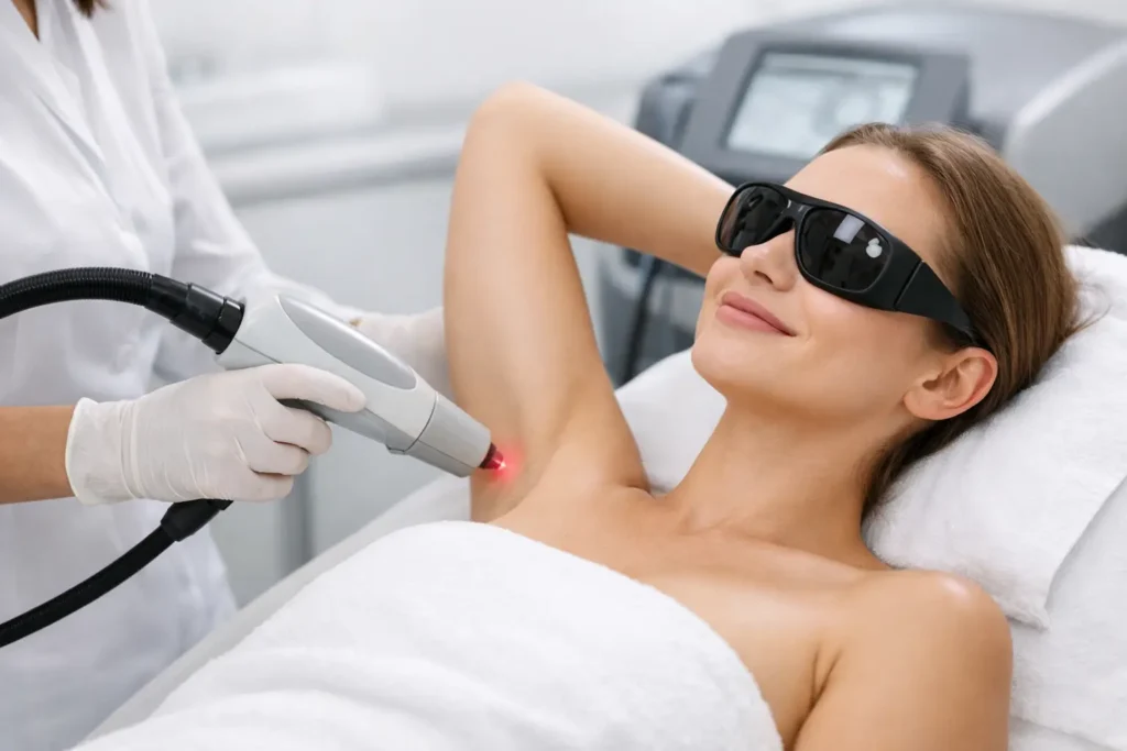 Epilazione Milano con laser Alessandrite medico